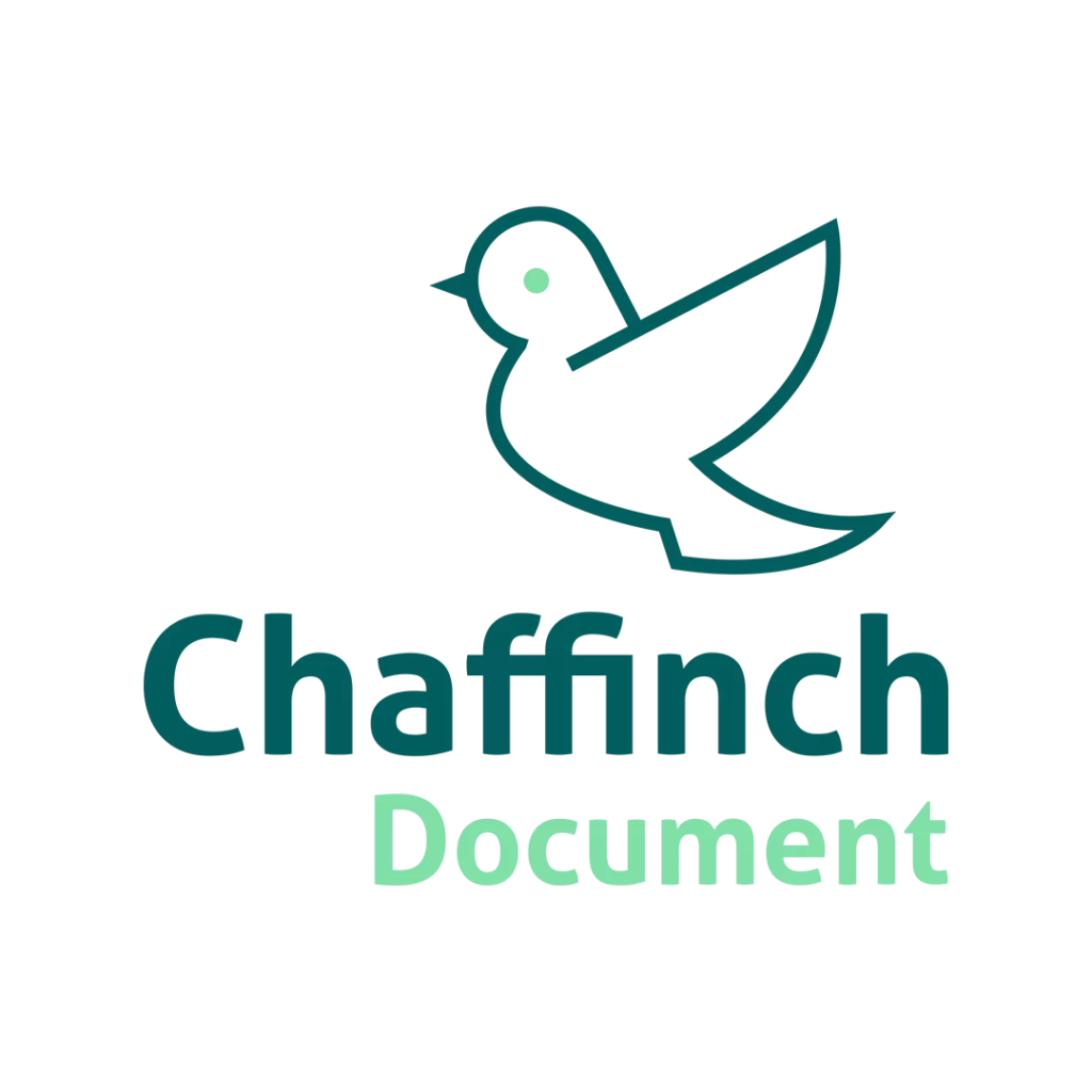 Chaffinch document logo stacked